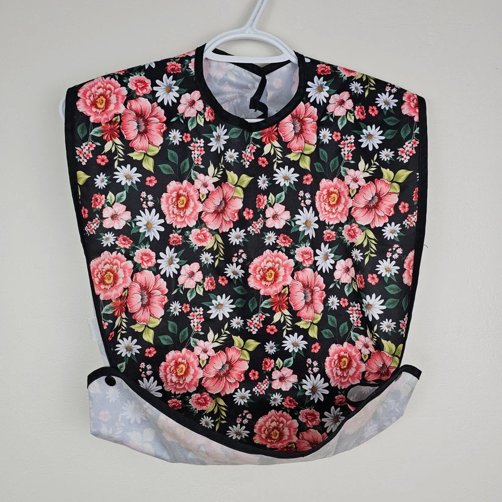 Adult Bibs Artist Smock OS Multicolored Floral 3-Pack Waterproof